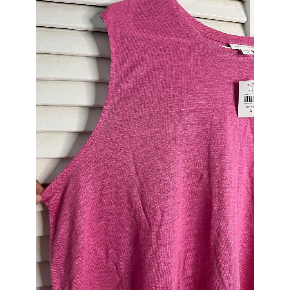NWT J Jill Size XL Love Linen Sweet Pea Pink Sleeveless Knit Top - Picture 3 of 5